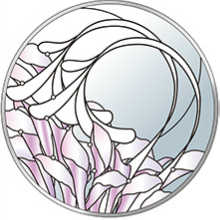 エレガントなステンドグラスのデザイン画