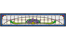 アンティーク風ステンドグラスのデザイン画